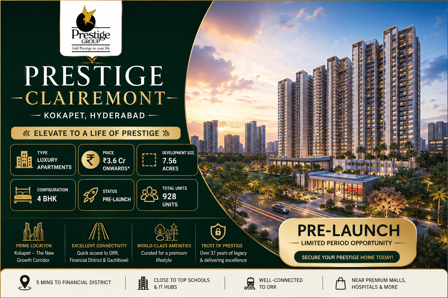 Prestige Clairemont Kokapet